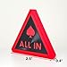 Hill Country Vinyl 3D Printed All in Triangle Button for Texas Hold'em Poker (2.5in [Standard], Red/Black)