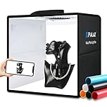 PULUZ Light box Photography,12"x12" Professional Dimmable Photo Studio Box Tent Kit with CRI ≥ 97 White Lighting 120 LEDs Lights + 8 Photo Backdrops for Product Photography