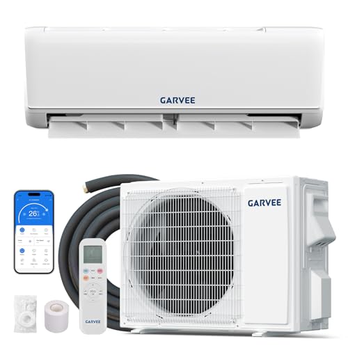 Image of Garvee Mini Split AC & Heat Pump, 18000 BTU 19 SEER2 208 /230V Buit in WiFi, Smart Phone Control Compatible with Alexa, Cooling and Heat Up to 1250 Sq.ft
