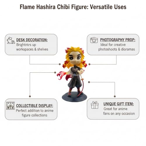Image of Rengoku Action Figure 15 CM Demon Slayer Anime Collectible Toy | Anime Action Figure PVC Model for Kids & Adults | Action Figure Toys for Display - RENGOKU - 15 CM