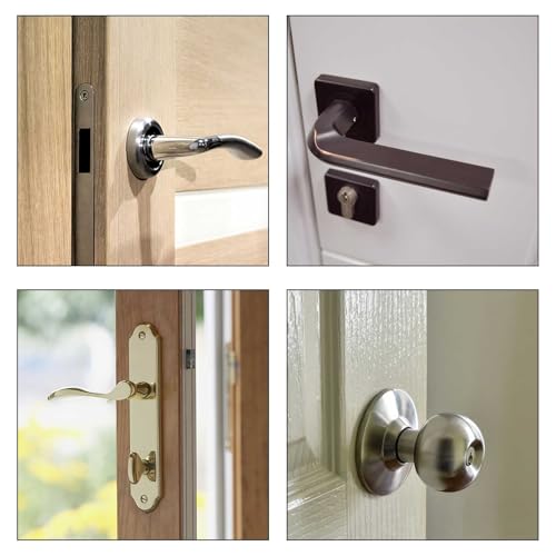 36pcs Door Handle Fixing Screws and Sleeves M3,M4 Nickel Universal Plated Connecting Bolts Sleeves, Adjustable Bolt Length, for Fixing Door Handles Keyholes Hollow Cabinets Drawers Escutcheons (60mm) - Image 2