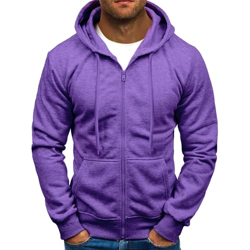Zip Up Hoodies for Men Oversized Lightweight Long Sleeve Drawstring Athletic Hooded Sweatshirts Sport Jacket Coats