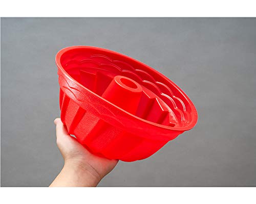 Silicone Fluted Bundtcake Pans Nonstick Cake Tube Jello Molds for Baking