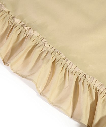 Ellis Curtain Stacey 54-By-13 Inch Ruffled Filler Valance (Almond) #TOP6