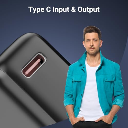 Image of ZEBRONICS EnergiTank 10R1, Compact Power Bank, 10000 mAh, 22.5W Rapid Charging, Built-in Type C & Lightning Cable + Type C Port, LED Percentage Indicator, for iPhone, Android, Tablets, Airpods (Grey)