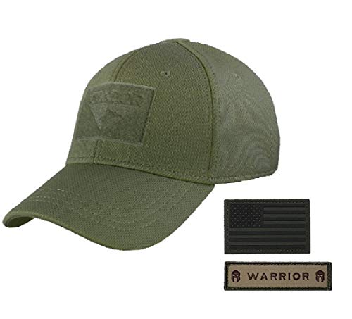 Condor Flex Tactical Cap (OD Green, S/M) + FREE Flag Patch