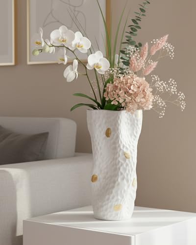 Ceramic Vases for Home Decor, 9.9 Inch Organic Nature Twisted