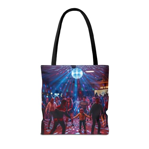 Premium Tote Bag with Reinforced Stitching for the 80s Skating Rink Theme2