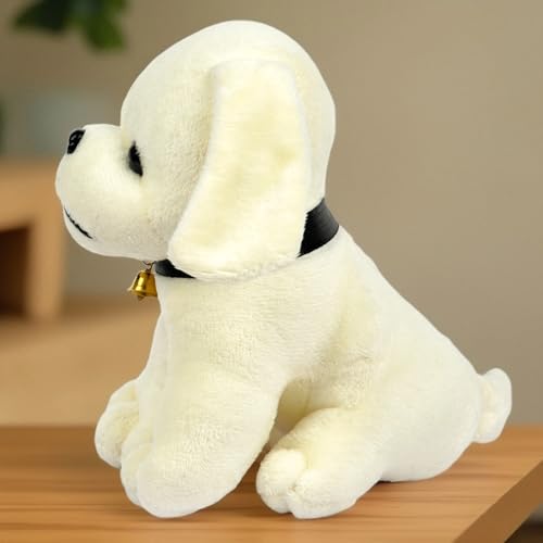 Image of Babique Bell Dog Stuffed Plush Animal | Teddy Bear Soft Toy |Ideal for Birthdays & Special Occasions Girls /Boys, Baby Kids -White