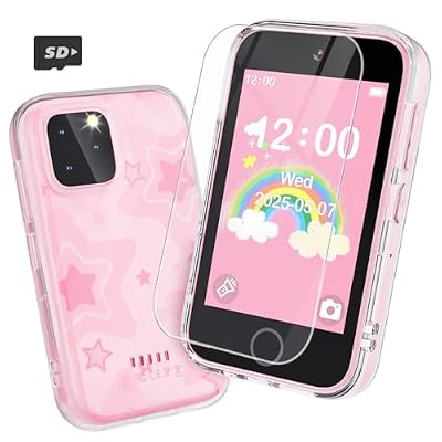 Kids Smart Phone for Girls, 3.5'' Touchscreen Kid Phones Toys for Girls 3 4 5 6 7 8 Years Old, Christmas Birthday Gift for Ages 3-8, Toddler Phone with Dual Camera, Music Player, Game, Habit Tracker