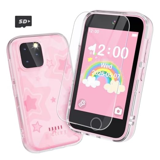 Meetrye Kids Smart Phone,3.5" Touchscreen Learning Toy Phone for Girl,Pink