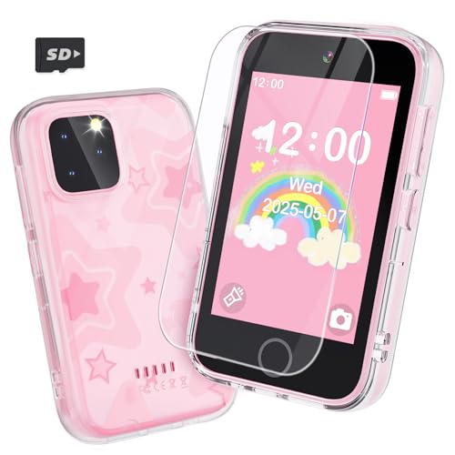 Kids Smart Phone for Girls, 3.5'' Touchscreen Kid Phones Toys for Girls 3 4 5 6 7 8 Years Old, Christmas Birthday Gift for Ages 3-8, Toddler Phone with Dual Camera, Music Player, Game, Habit Tracker