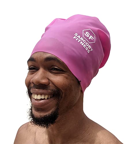 Sargoby Fitness Dreadlocks swimming cap Designed for voluminous and bulky hairstyles like Braids Dreads Locs - Image 2