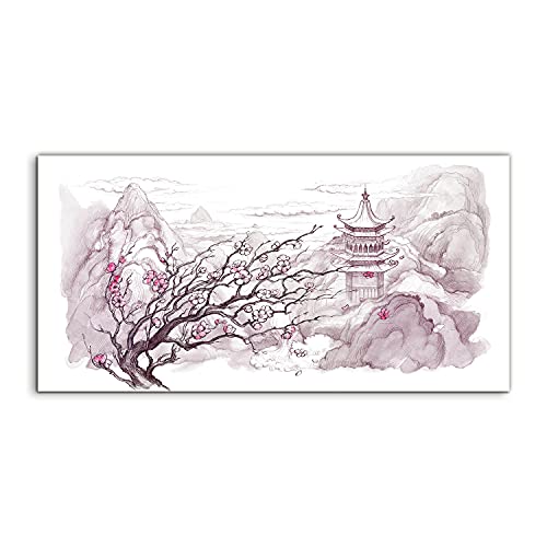 Art Japan Mountains photo acryl 100x50cm pour creer un salon zen et chaleureux