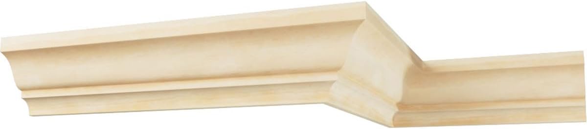 WM52 - Americraft Crown Solid Wood Moulding, 2 1/4"H x 1 1 5/8"P x 2 3/4"F x 96"L, Stain Grade Pine