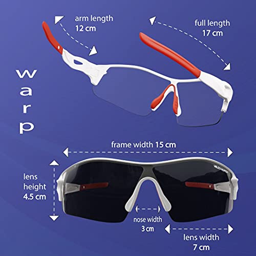 VeloChampion Lunettes de Soleil Warp Monture (avec 3 Paires de Verres, Fumes et Trans) - Image 5