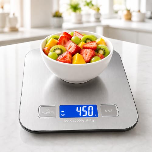 Balança de Cozinha Digital para Alimentos em Inox Resistente a Ág...