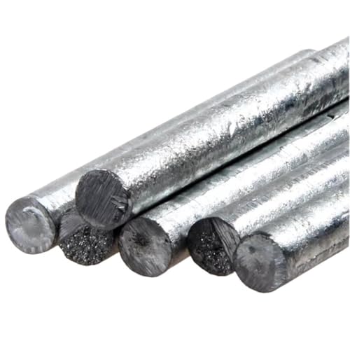 Petabo 30pcs Industrial Metal Zinc Rod Length 1000mm, Dia 10mm High Purity Solid Round Bar for Crafting