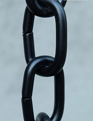 Miniatura 2 de Nutshell Stores Cadena de lluvia de eslabones grandes, color negro, 15 pies