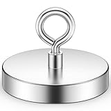 WUDIME Strong Neodymium Fishing Magnets, 1500 lbs (680 KG) Pulling Power, Rare Earth Magnets, 4.72-inch (120mm) Diameter, Ideal for River Recovery and Magnetic Fishing Excursions