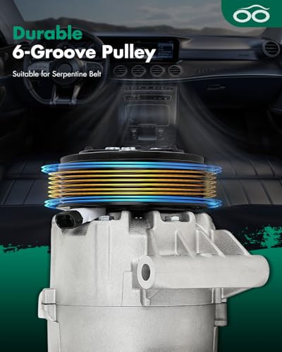 Image of SCITOO AC Compressor fit for Chevrolet for Malibu 3.5L 2004 2005 2006 | Fast Cooling, Ultra Low Noise (≤72 dB)Air Conditioner Compressor with Clutch, Easy Installation, 15795249 25978333