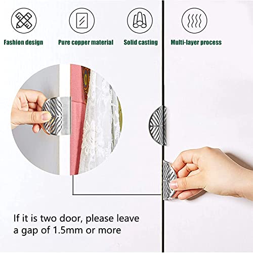 MOROBOR Stainless Steel Finger Edge Pull, 2pcs Leaf Shaped Cabinet Handles - Image 4