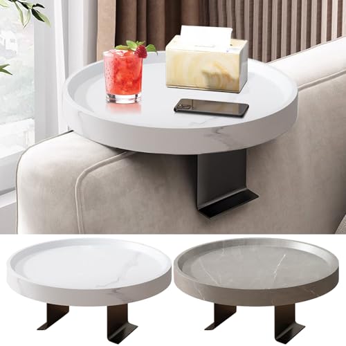 Mesa lateral ajustable para evitar derrames en el sofá y organizar mandos a distancia 6