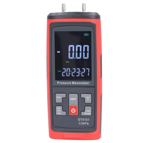 Digital Pressure Manometer for Power Plant Industrial Process, ABS Material, ±2KPa, for HVAC Maintenance