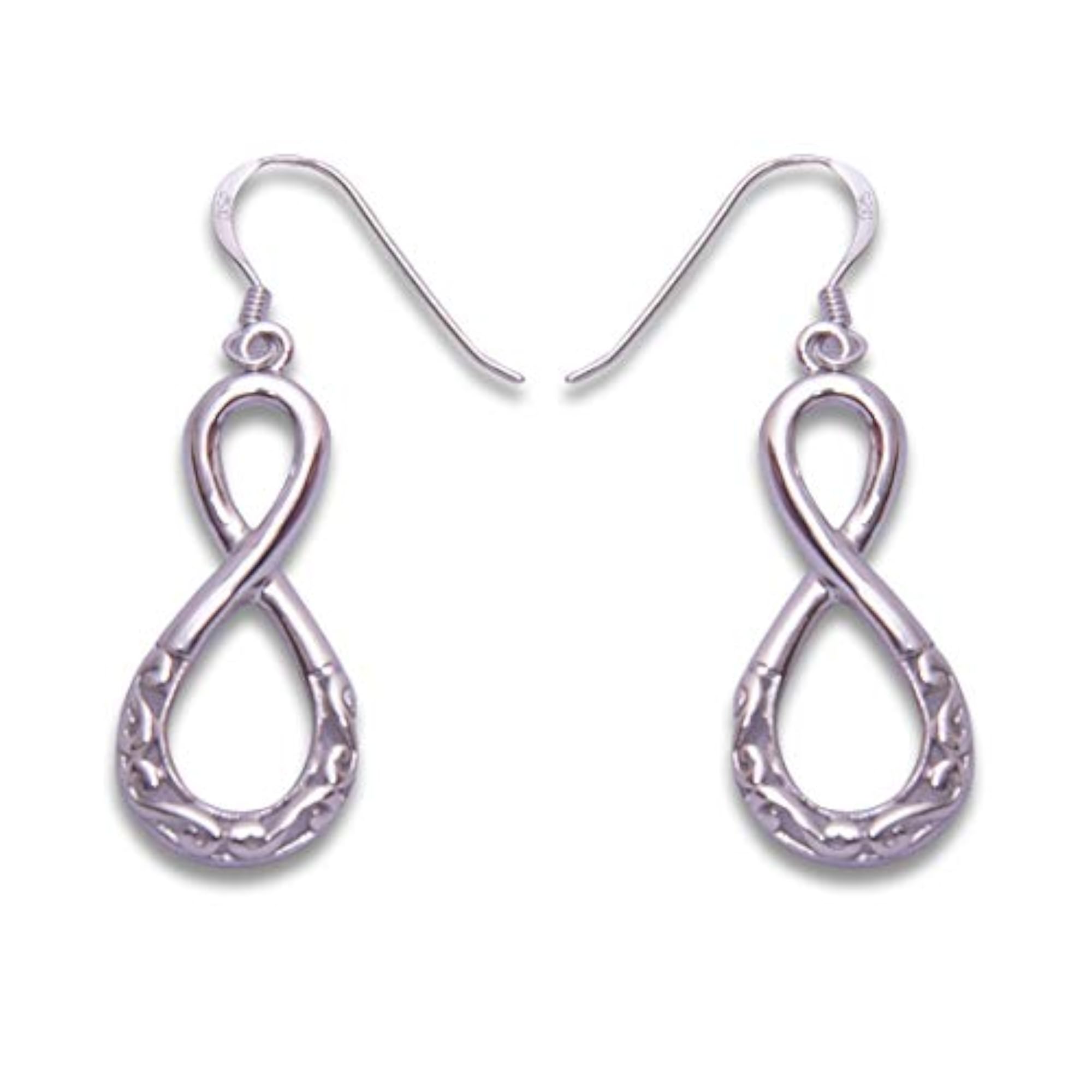 Women's 925 Sterling Silver Infinity Dangle Earrings