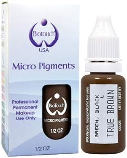 15ml MICROBLADING BioTouch TRUE BROWN Cosmetic Pigment Color Tattoo Ink LARGE Bottle pigment tested professional permanent makeup supplies Eyebrow Lip Eyeliner microblading supplies pigmenT