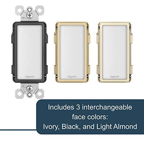 Image of Legrand radiant 15 Amp Full 5-Level LED Night Light Outlet Tri-Color | Pass & Seymour 20-Year, 5 Light Levels, Adjustable Child-Safe Cool-Touch LED Nightlight, Decorator Outlet