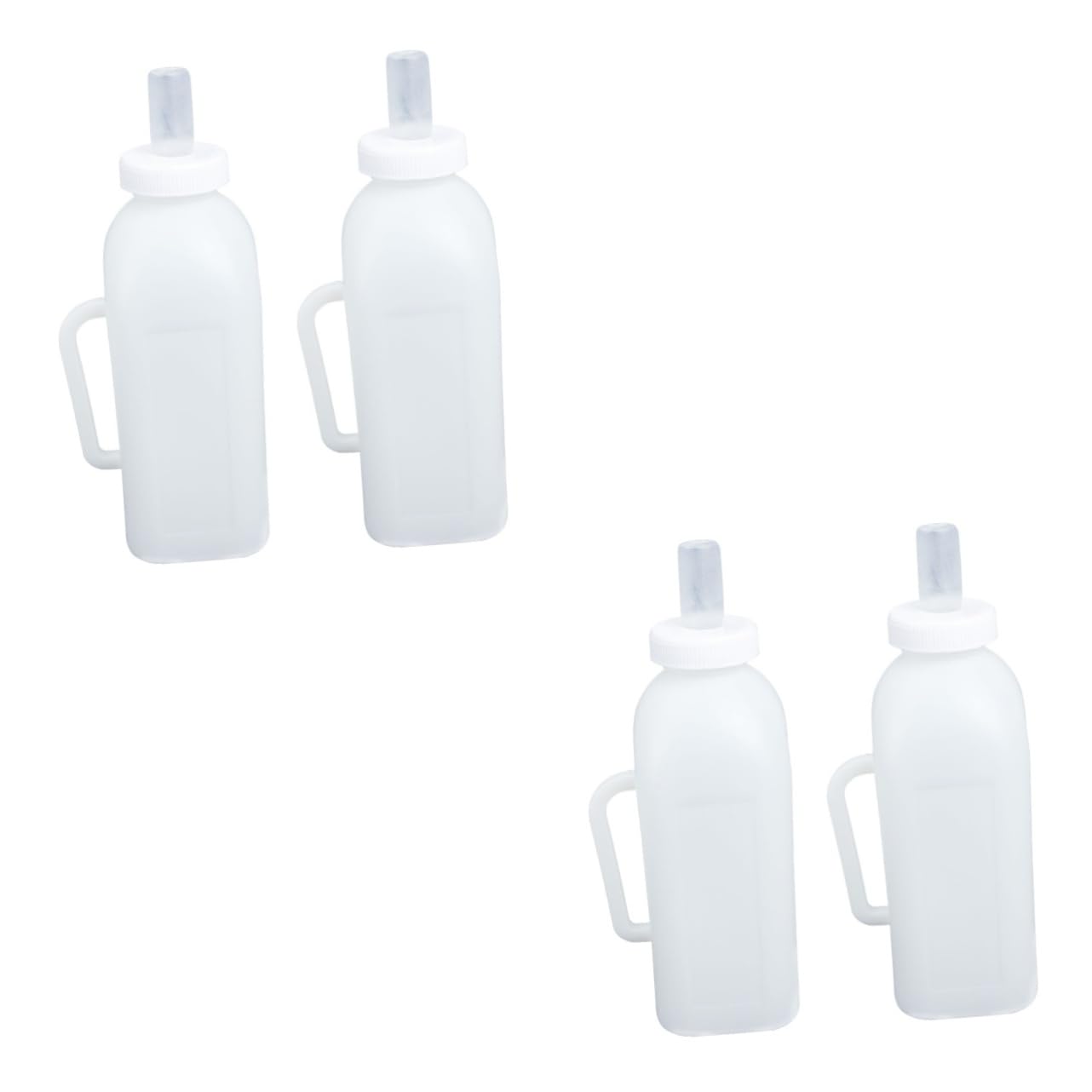 2sets Kalb Flasche Pet Pflege Flasche Silikon Boilable Neugeborenen Tiere Leichte 2 Stücke * 2