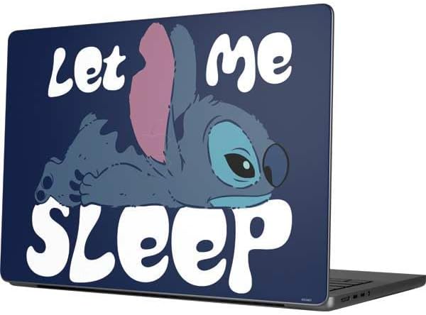 Skinit Decal Laptop Skin Compatible with MacBook Pro 14in (2021-24) - Officially Licensed Disney Lilo and Stitch Face Expression Pattern Design