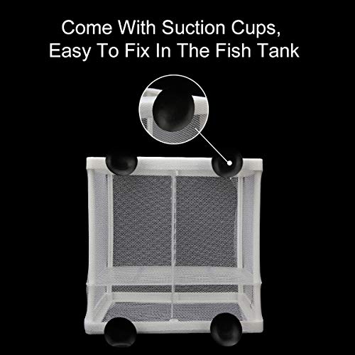 Senzeal Aquarium Fish Breeder Box Fish Fry Hatchery Incubator Net Nylon Isolation Mesh with 3pcs Pipette(Small) - Image 5
