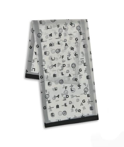 KARL LAGERFELD Womens Karl Alphabet Poly Chiffon Scarf3