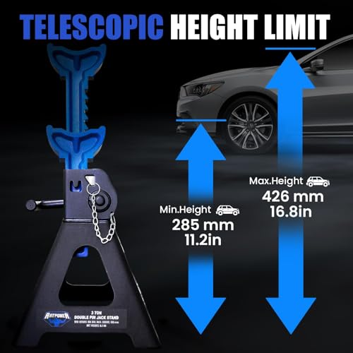 Cric de voiture 3 tonnes ANTPOWER chandelle de levage petits véhicules