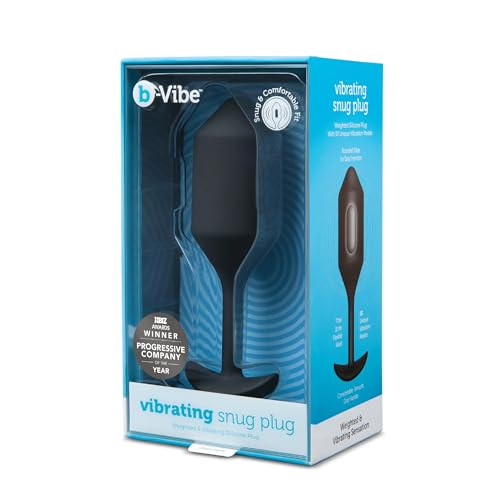 Image of b-Vibe Vibrating Snug Plug 1 Anal Plug Adult Toys, Adult Sex Toys Anal Plug for Couples, Anal Training, and Sexual Stimulation Device for Butt Plug - Black