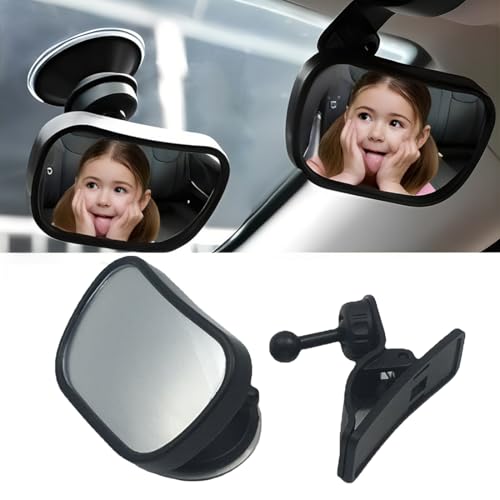 KEWUF 1 Pcs Espejo Coche Bebé Asiento Trasero, Espejo Coche Bebe, Rotación 360° Espejo Retrovisor Bebe Coche, Espelho Carro Bebé Assento Traseiro, Espejo Retrovisor Bebe Coche, Espejo para Coche Bebe