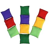 Wopohy Nylon Bean Bags, 10 Pieces Bean Bags Throw Game, Funny Children Throwing Games, Sandbag Toy, Sports, Outdoor Family Games for Children, for PE, Improving Throwing Skills