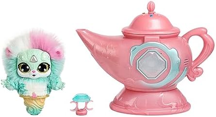 Magic Mixies Magic Genie Lamp with Interactive 8" Plush Toy and 60+ Sounds and Reactions. Reveal a Genie Mixie from The Real Misting Lamp. Gifts for Kids, Ages 5+ - Amazon Exclusive