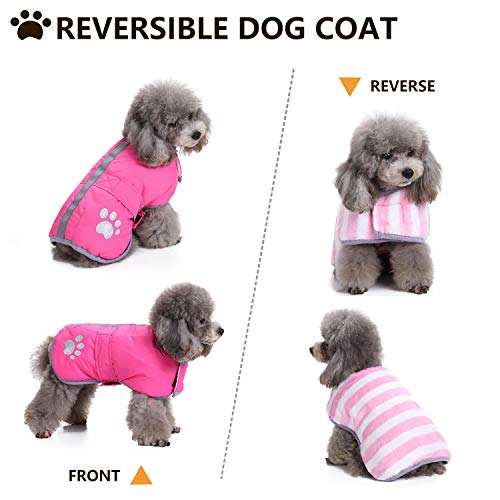 Queenmore Cold Weather Dog Coats Loft Reversible Winter Fleece Dog Vest Waterproof Pet Jacket Available In Extra Small, Small, Medium, Large Extra Large Sizes #TOP7