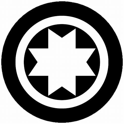 Amazon | 家紋シール 4298_丸に切り竹十字 直径6cm 4枚セット 丸