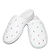 isotoner Women's Terry Slip On Clog Slipper with Memory Foam for Indoor/Outdoor Comfort, Pink Scalloped, 7.5-8