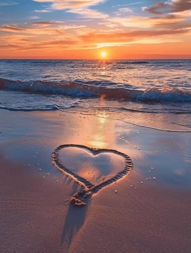 Peinture numéro adulte amour et plage pour s'évader et libérer sa créativité à la maison