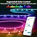 DAYBETTER Smart IC LED Strip Lights, BGRIC LED Lights for Bedroom, DIY Multiple Colors on One Line, App Control Color Changing Strip Lighting Music Sync Home Decor 16.4 ft