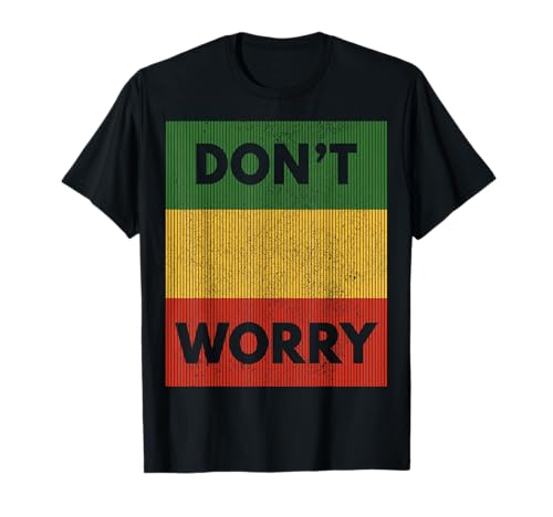 Reggae Music - Don't Worry Rastafari de Jamaica Camiseta