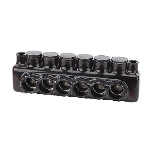 Polaris Connector with Mounting Hole, Wire Entry from Either Side, IPLMD Series, 600-6 AWG Wire Range, 6 Ports, 5/16