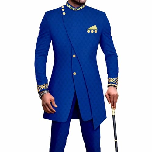 Ensemble traditionnel homme dashiki bleu : la solution pour un look chic sans effort