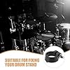 QUMIIRITY Black Metal Drum Mounting Clamp with Anti Rotation Feature and Memory Design, 25mm Diameter Compatible Cymbal Stand Accessory for Electronic Drum Cymbal Stand Stability #2