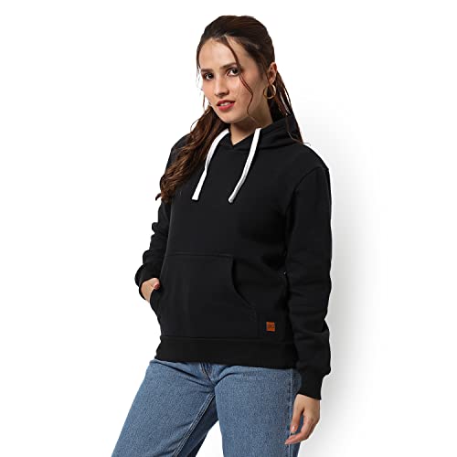 Image of Campus Sutra Women cotton Premium Zipper Hoodie-Grey